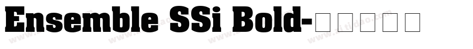 Ensemble SSi Bold字体转换